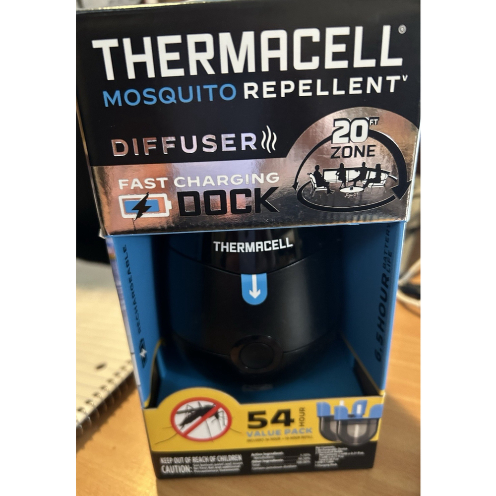 Thermacell Mosquito Repellent Diffuser 20ft Zone Fast Charging Dock